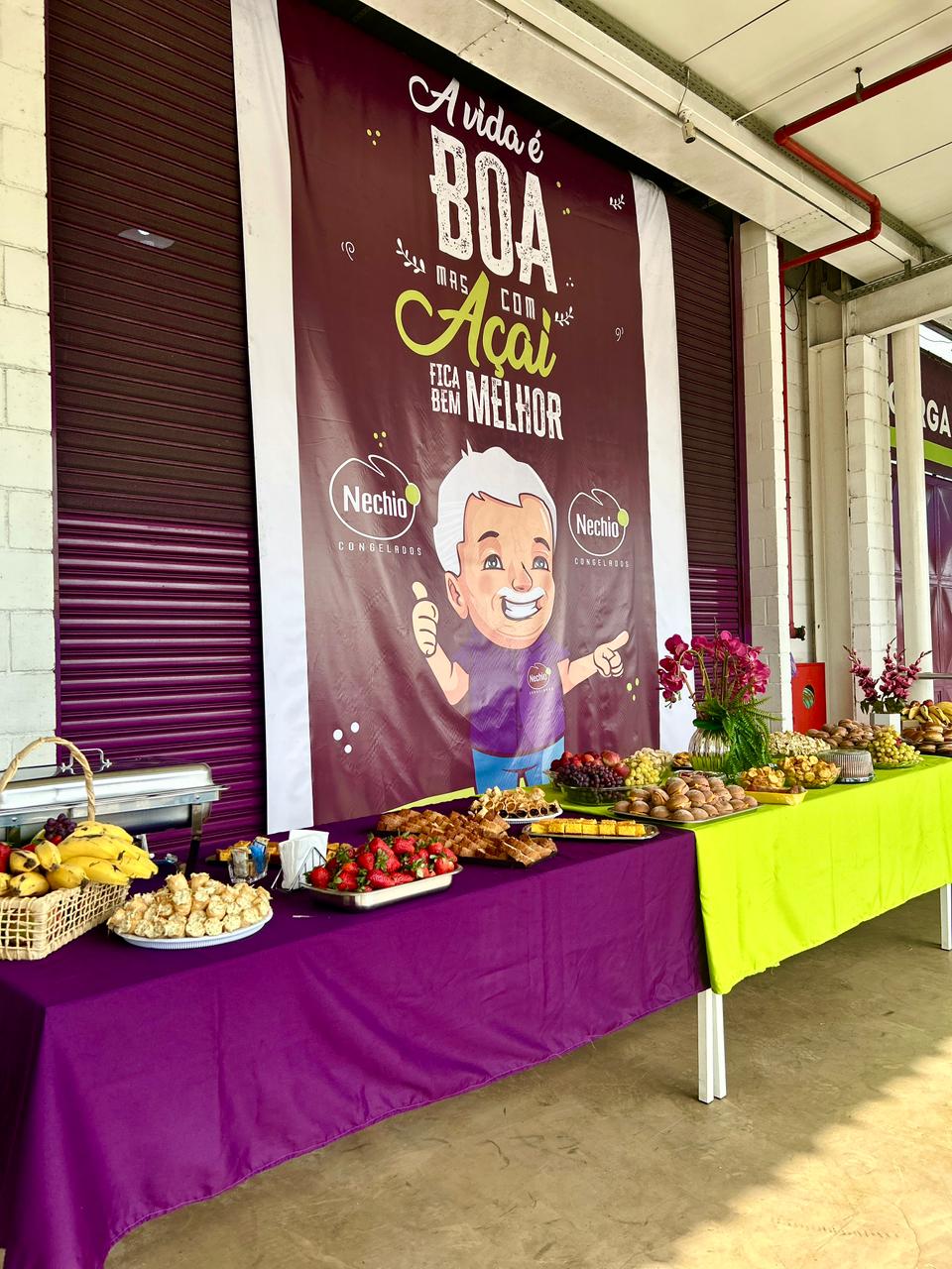 Mesa de degustação Nechio na arena do evento