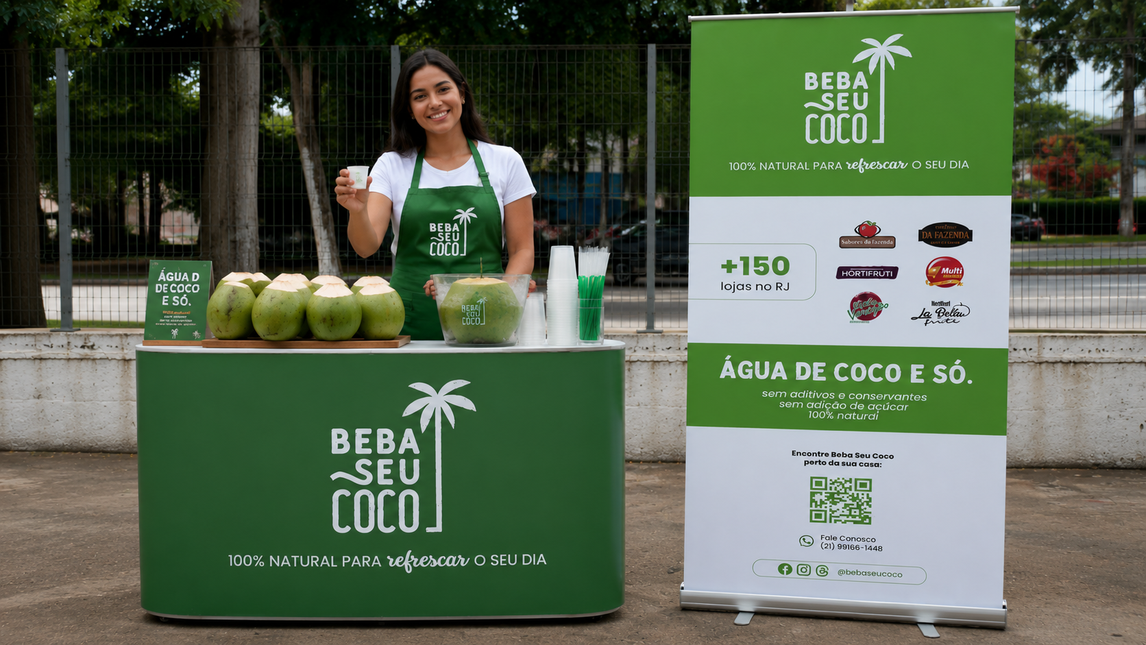Ativação presencial com degustação na arena